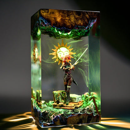 Young Painter Apprentice Resin Lamp