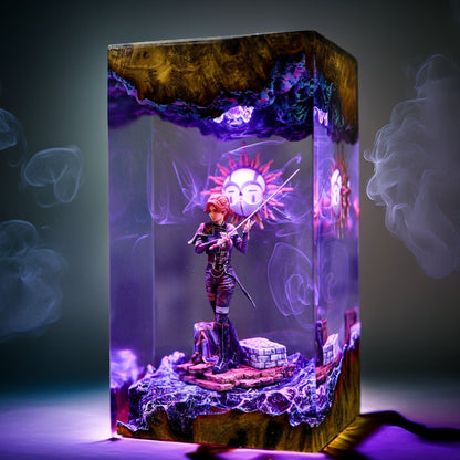 Young Painter Apprentice Resin Lamp