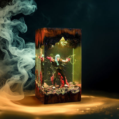 Patchwork Soul Demon Resin Lamp