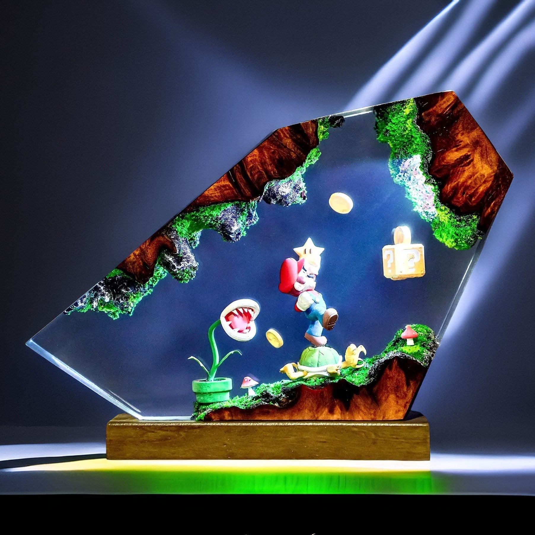 Mustache Plumber Hero Resin Lamp