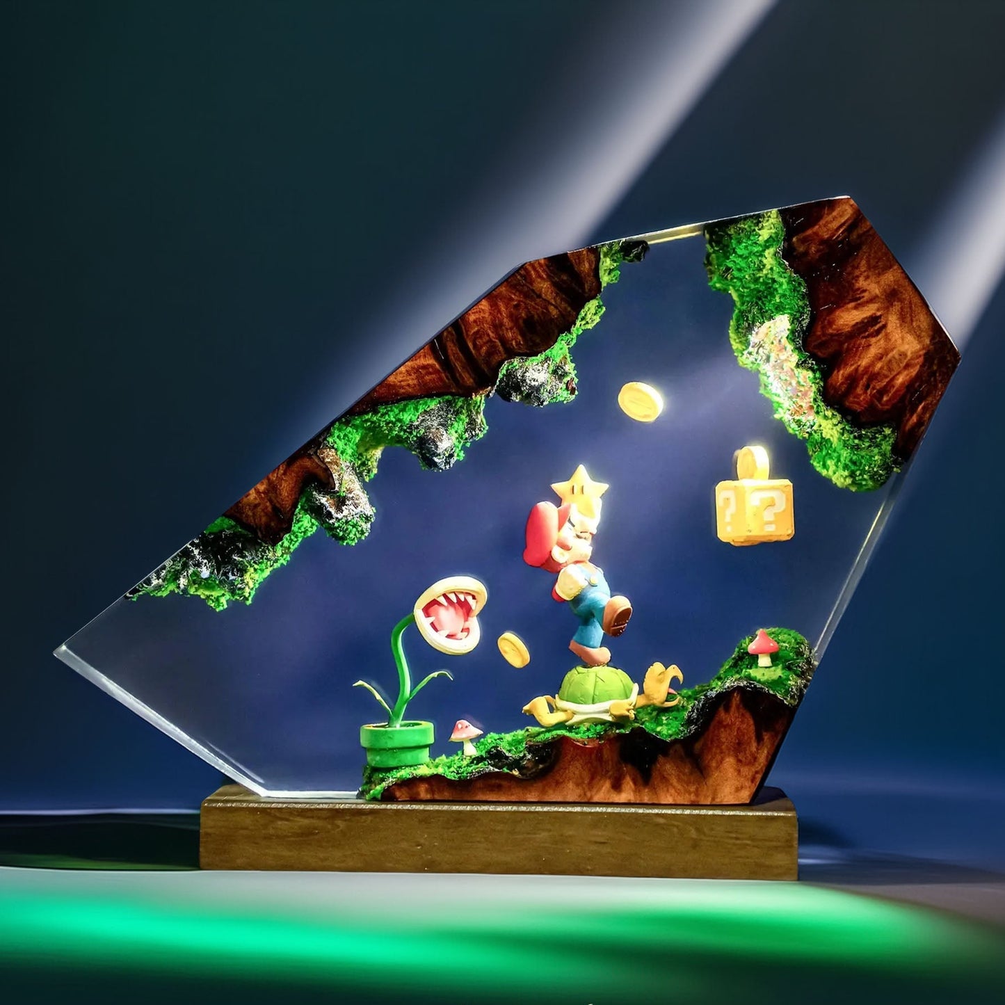 Mustache Plumber Hero Resin Lamp