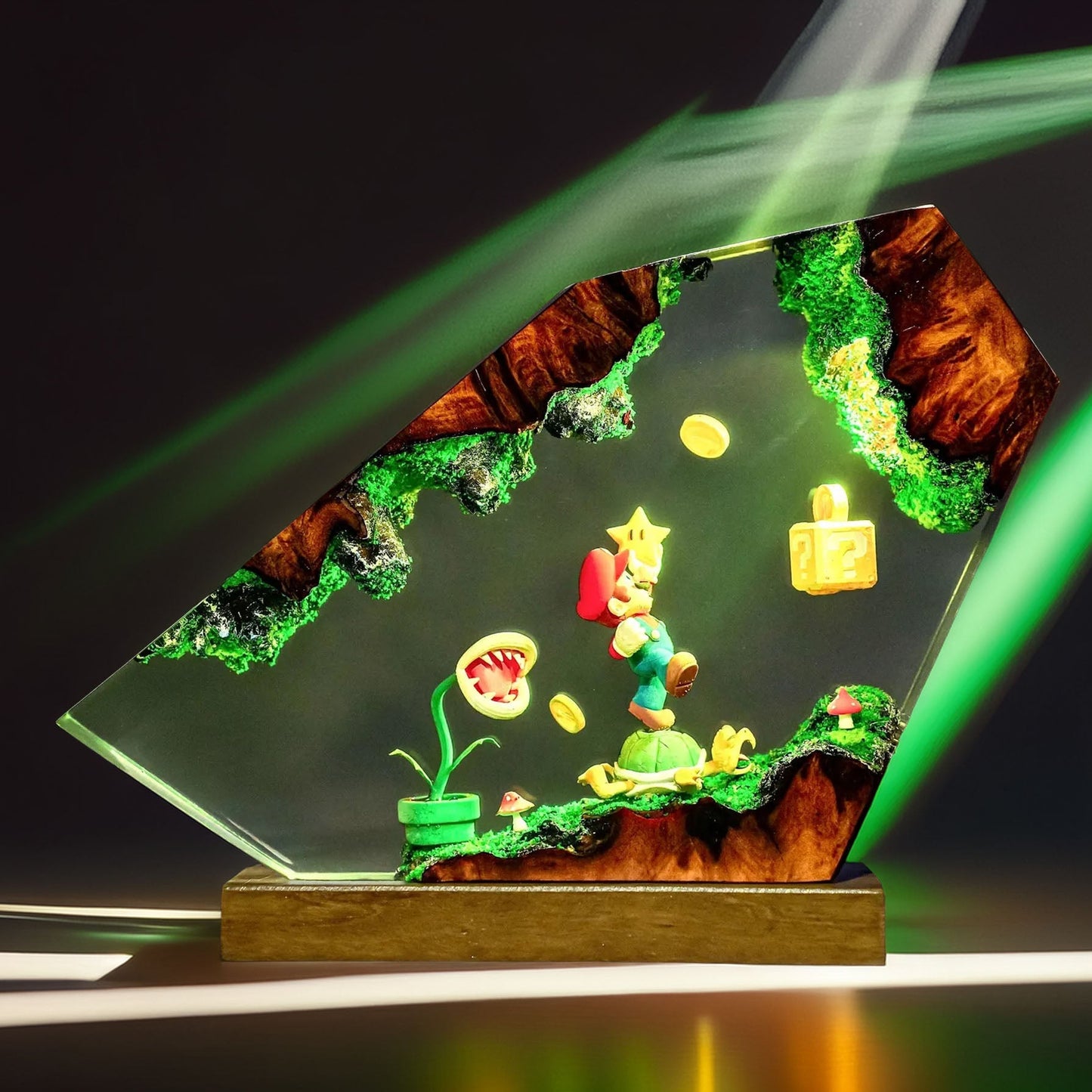 Mustache Plumber Hero Resin Lamp
