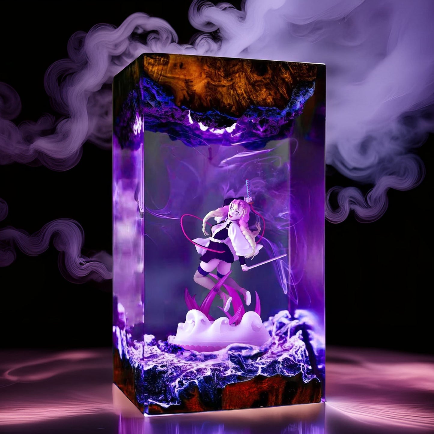 Pink Love Pillar Resin Lamp 03