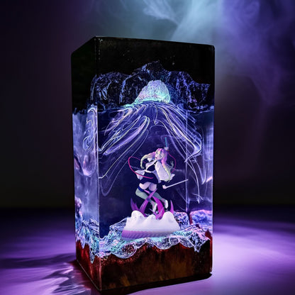 Pink Love Pillar Resin Lamp 03
