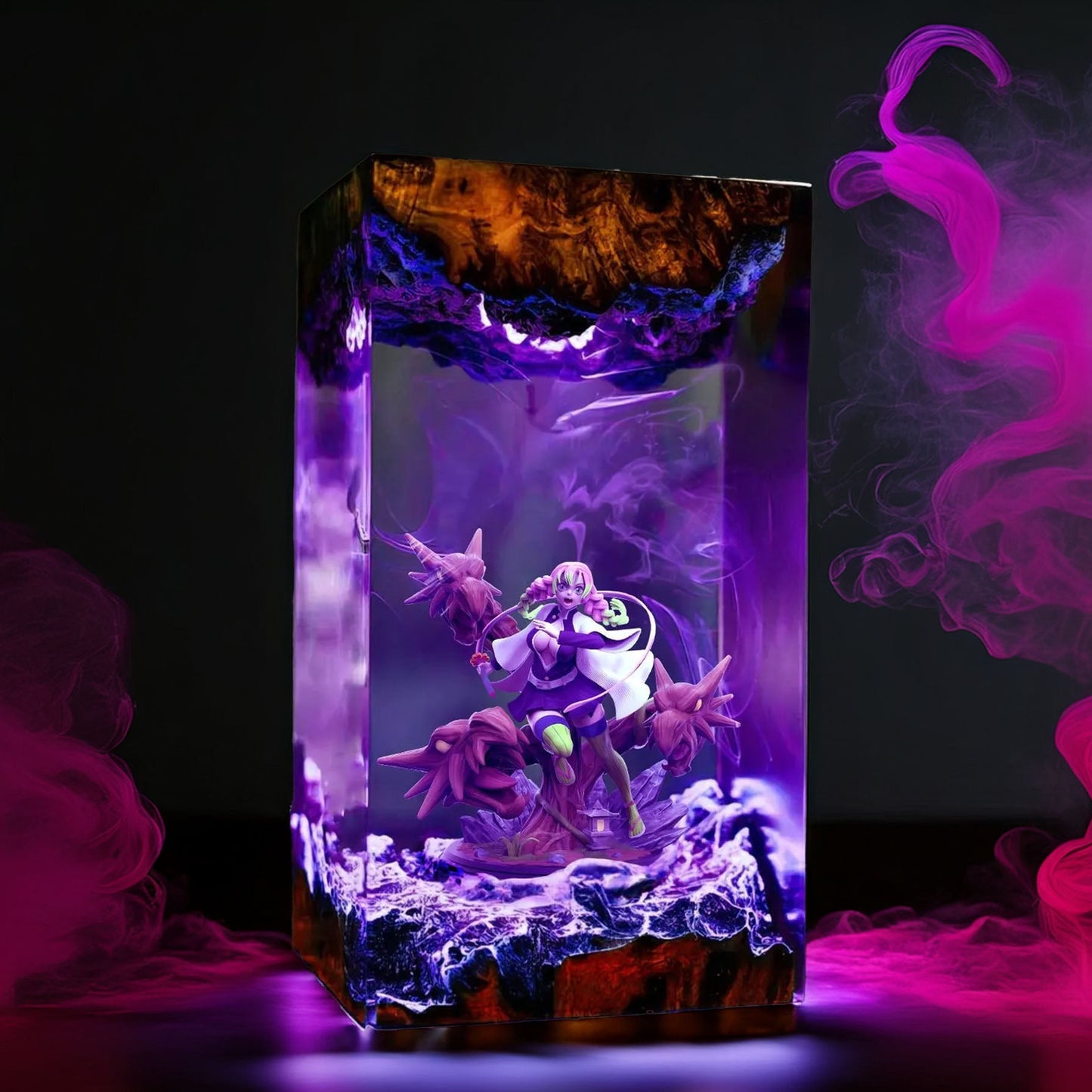 Pink Love Pillar Resin Lamp 02