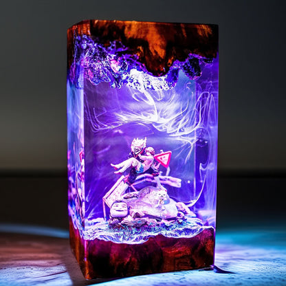 Esper Schoolgirl And Cursed Boy Resin Lamp