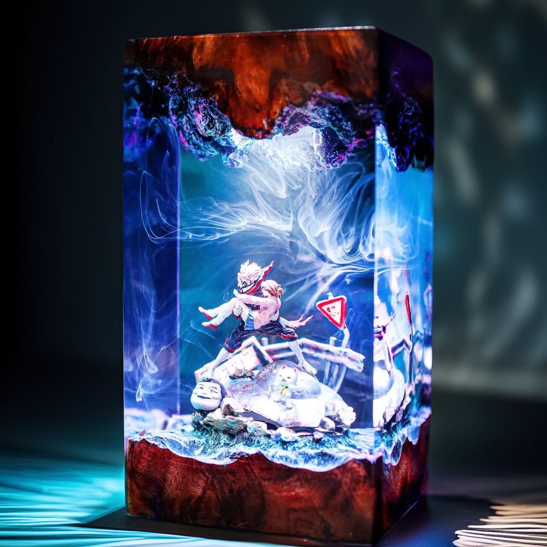 Esper Schoolgirl And Cursed Boy Resin Lamp