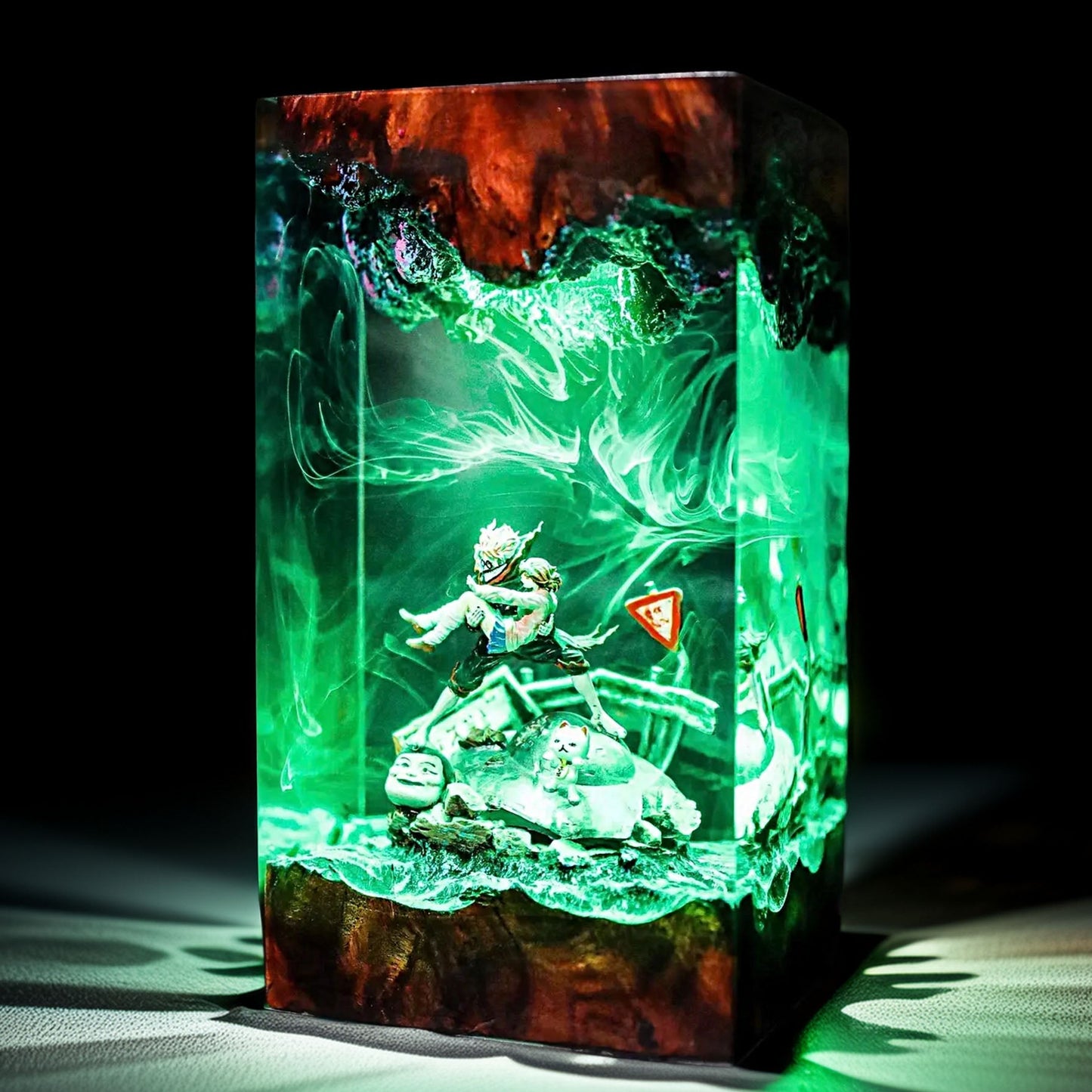 Esper Schoolgirl And Cursed Boy Resin Lamp