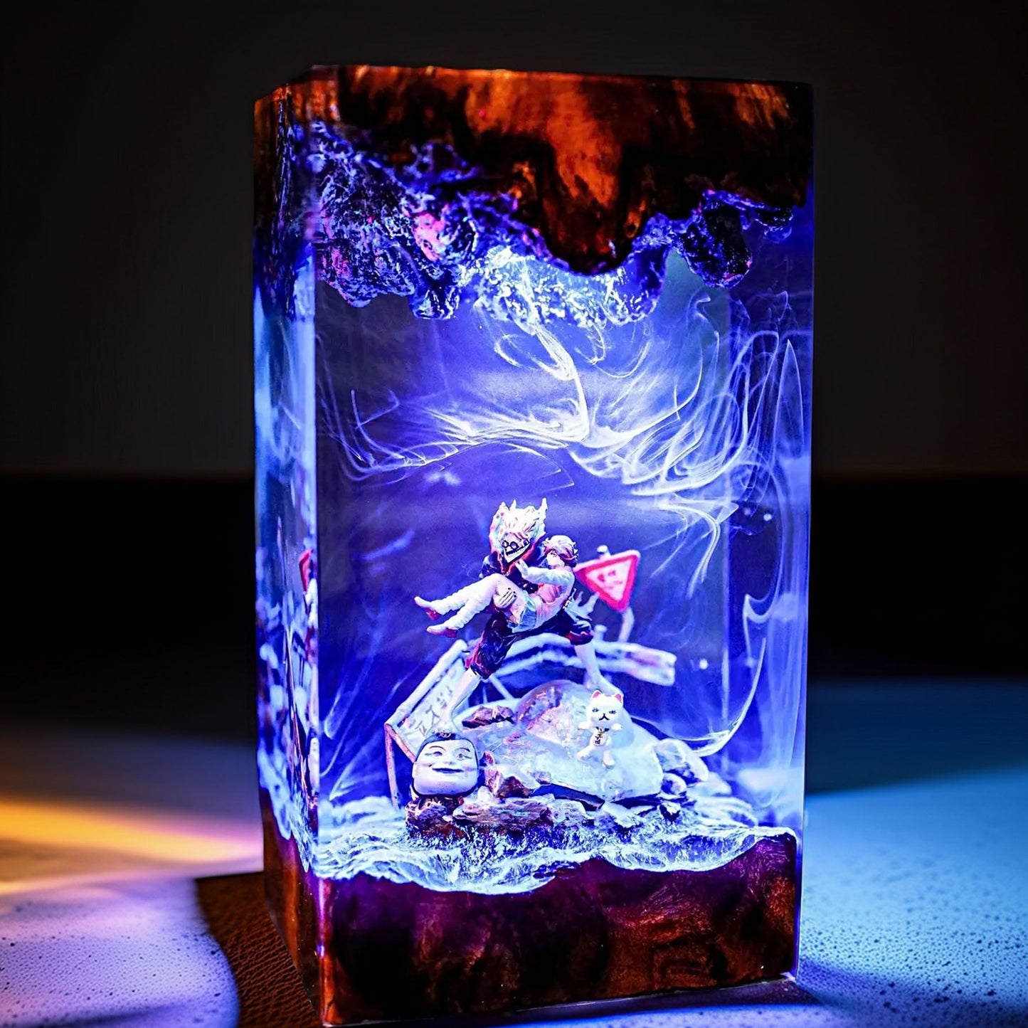 Esper Schoolgirl And Cursed Boy Resin Lamp