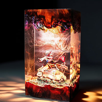 Esper Schoolgirl And Cursed Boy Resin Lamp
