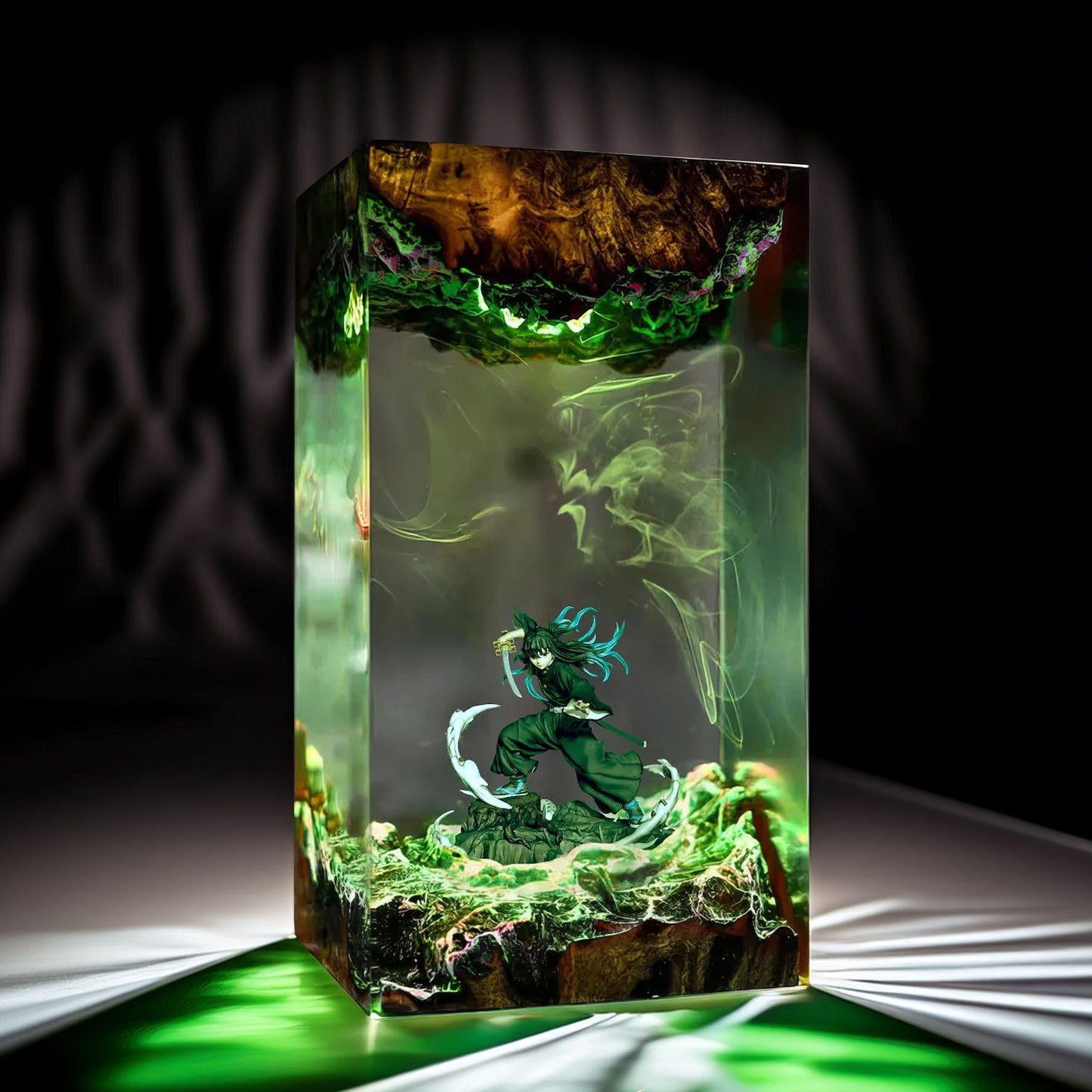 Mist Pillar Boy Resin Lamp