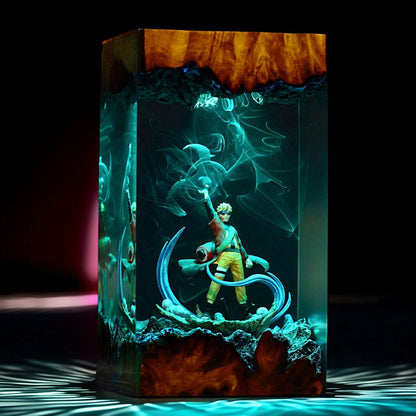 Spiral Cheek Ninja Resin Lamp