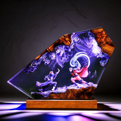 Spiral Ninja Vs Six Paths Resin Lamp