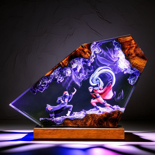 Spiral Ninja Vs Six Paths Resin Lamp