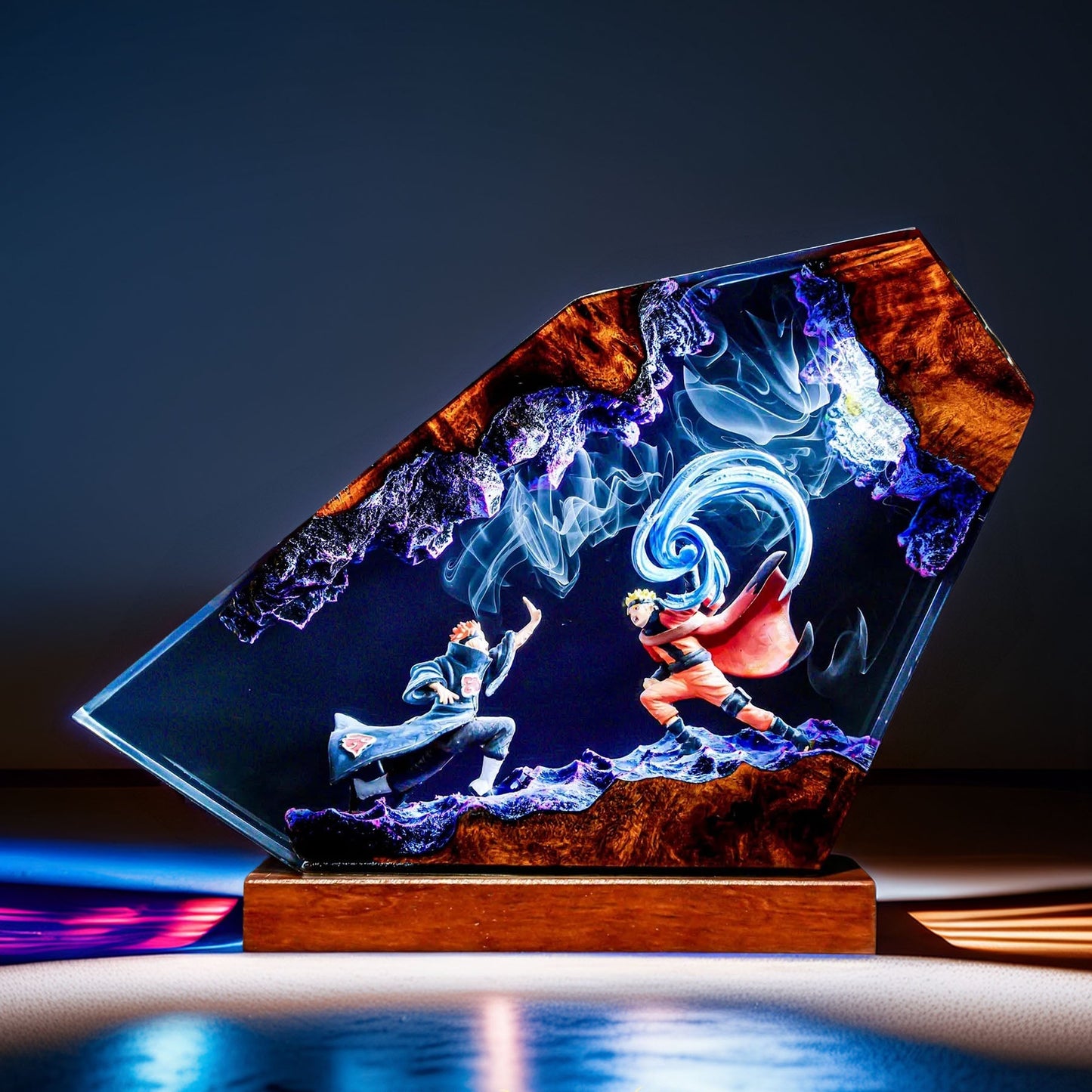 Spiral Ninja Vs Six Paths Resin Lamp