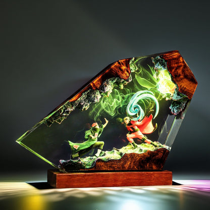 Spiral Ninja Vs Six Paths Resin Lamp