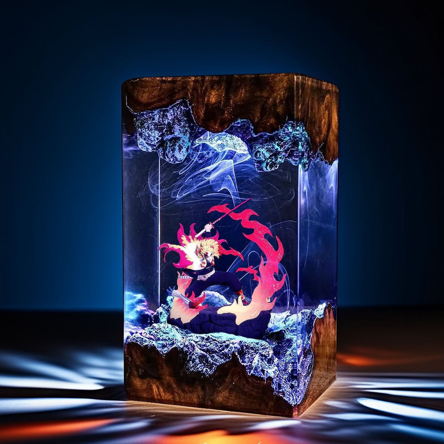 Flame Pillar Warrior Resin Lamp 3