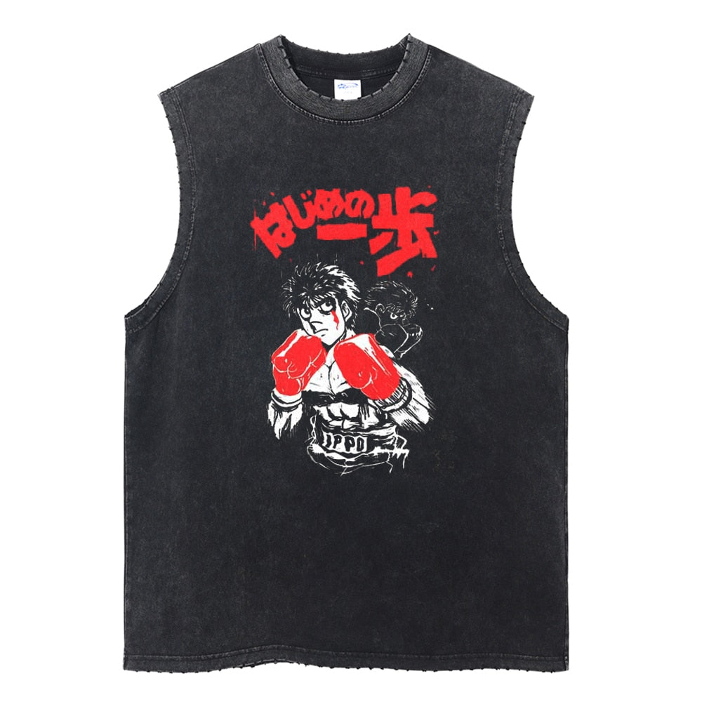 "Destructive Power" Vintage Washed Tank Top