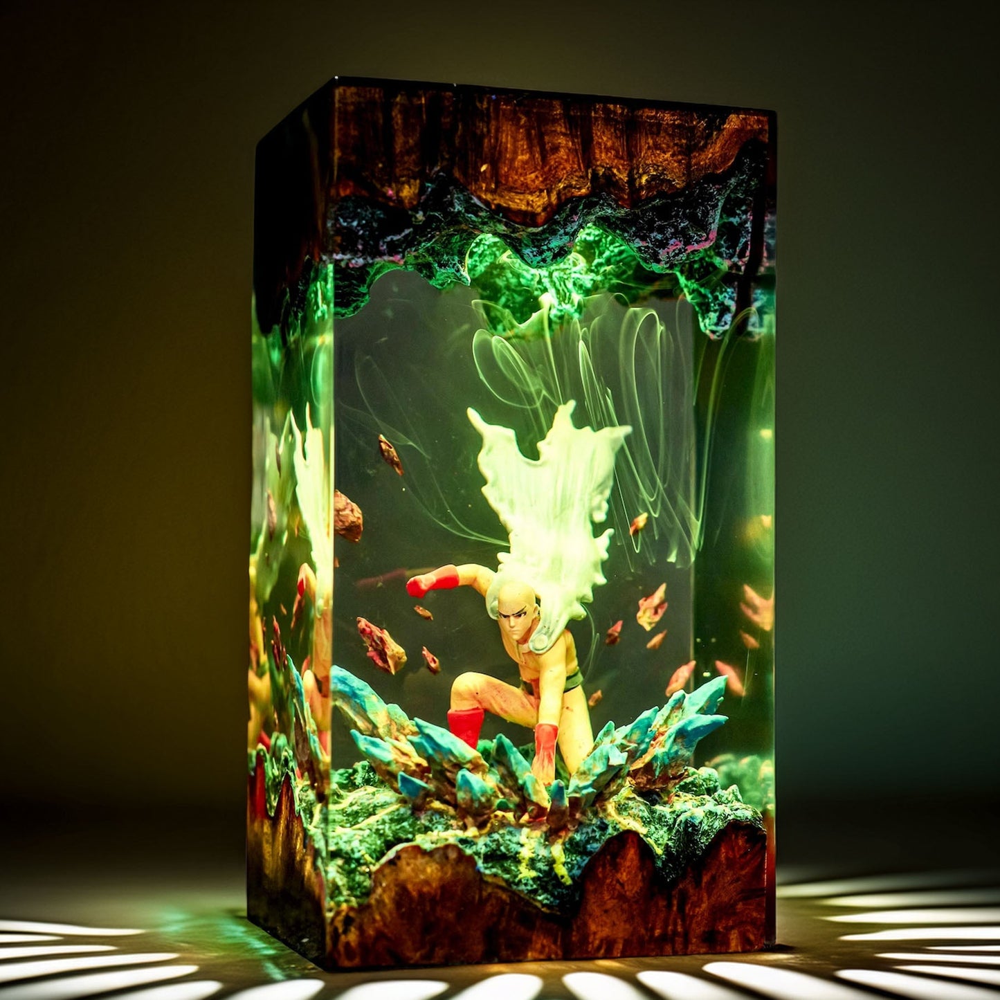 Bald Caped Strong Hero Resin Lamp