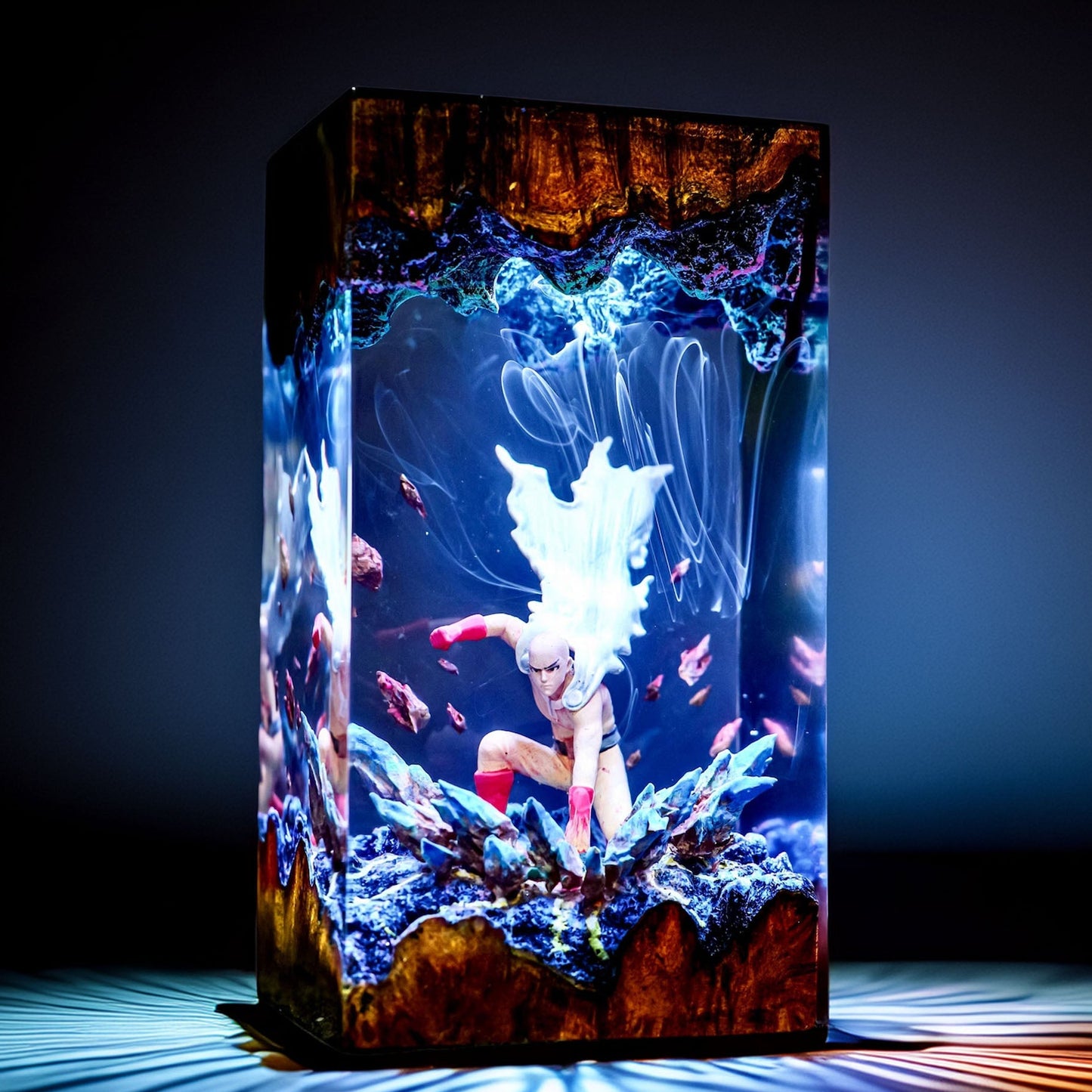 Bald Caped Strong Hero Resin Lamp