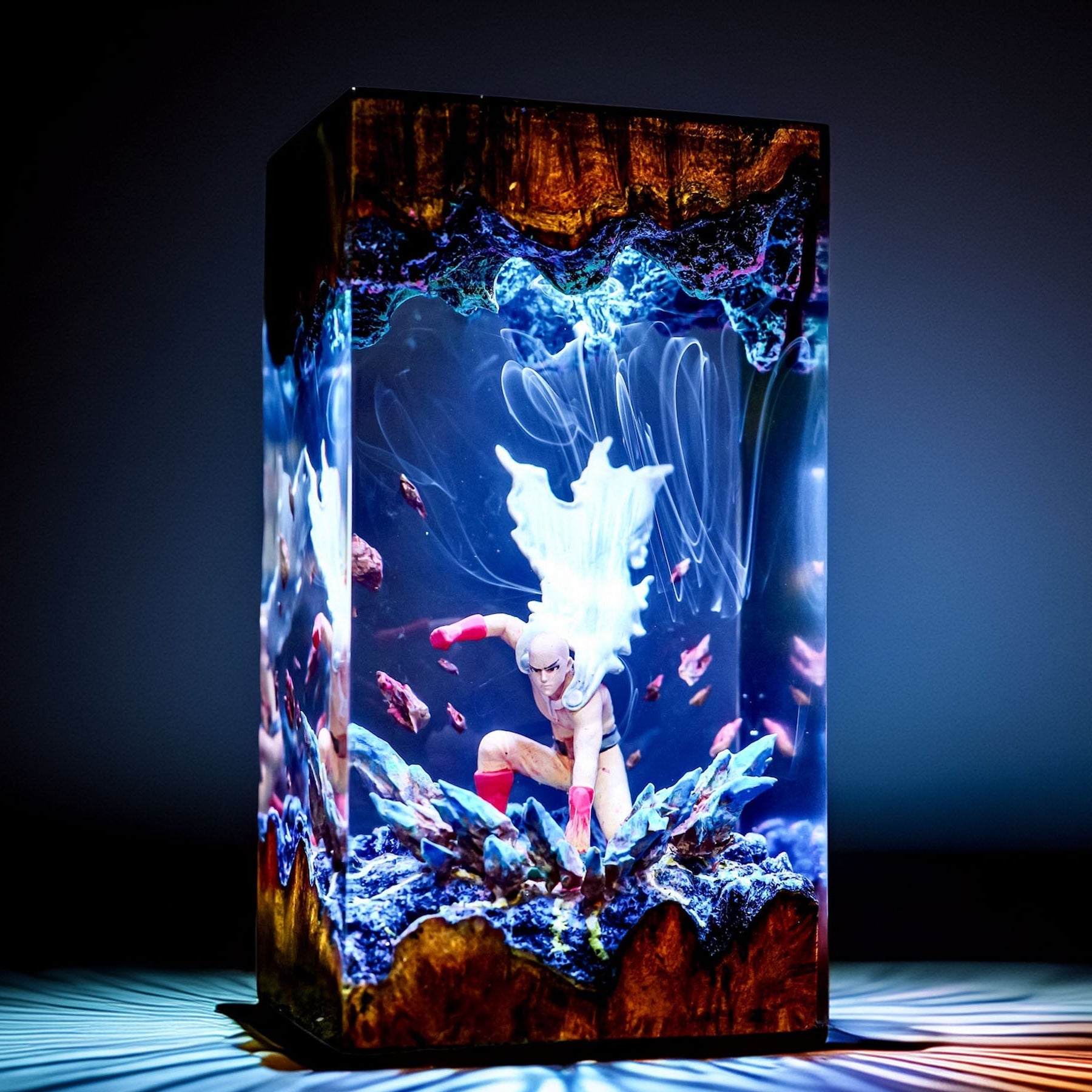 Bald Caped Strong Hero Resin Lamp