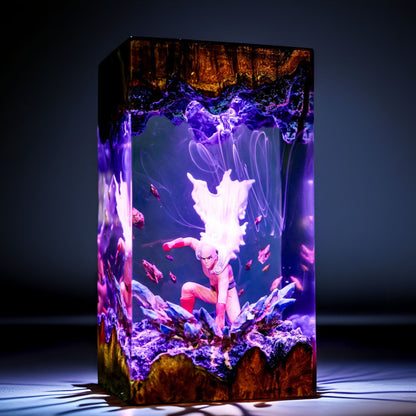 Bald Caped Strong Hero Resin Lamp