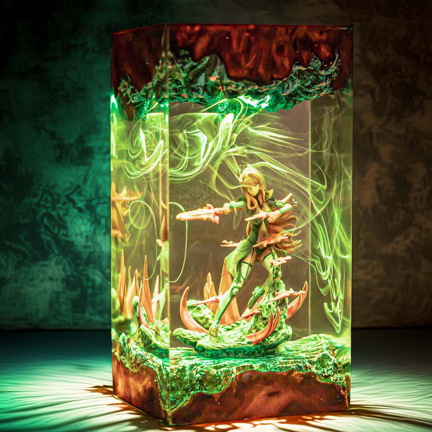 Celtic Spear Warrior Maiden Resin Lamp