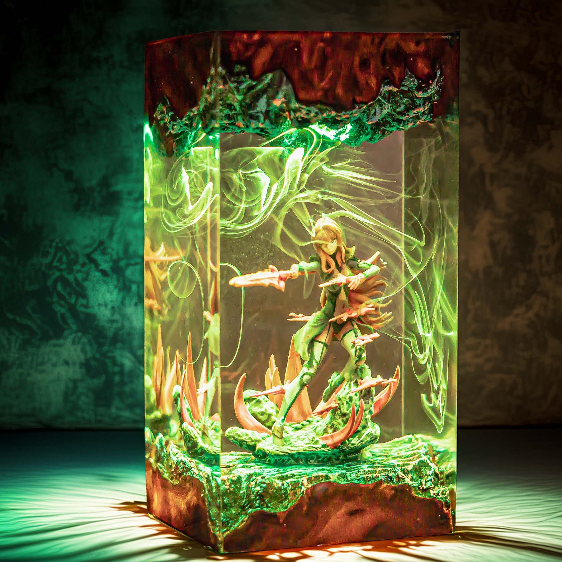 Celtic Spear Warrior Maiden Resin Lamp