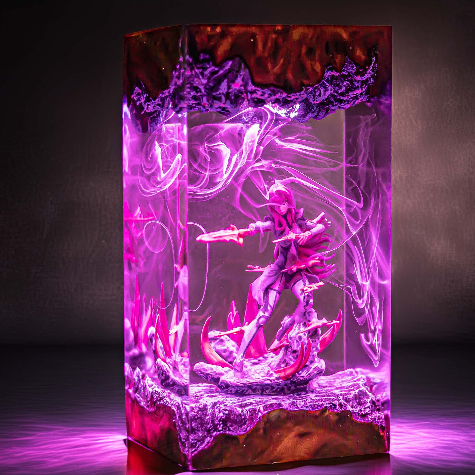 Celtic Spear Warrior Maiden Resin Lamp