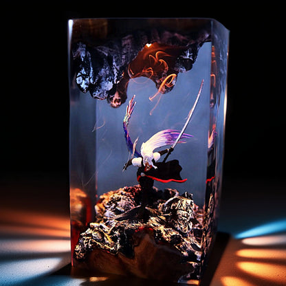 Silver-Haired Swordsman Resin Lamp