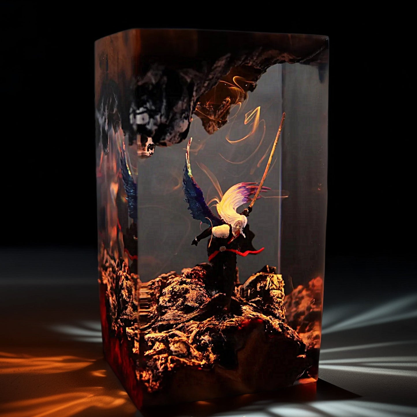 Silver-Haired Swordsman Resin Lamp