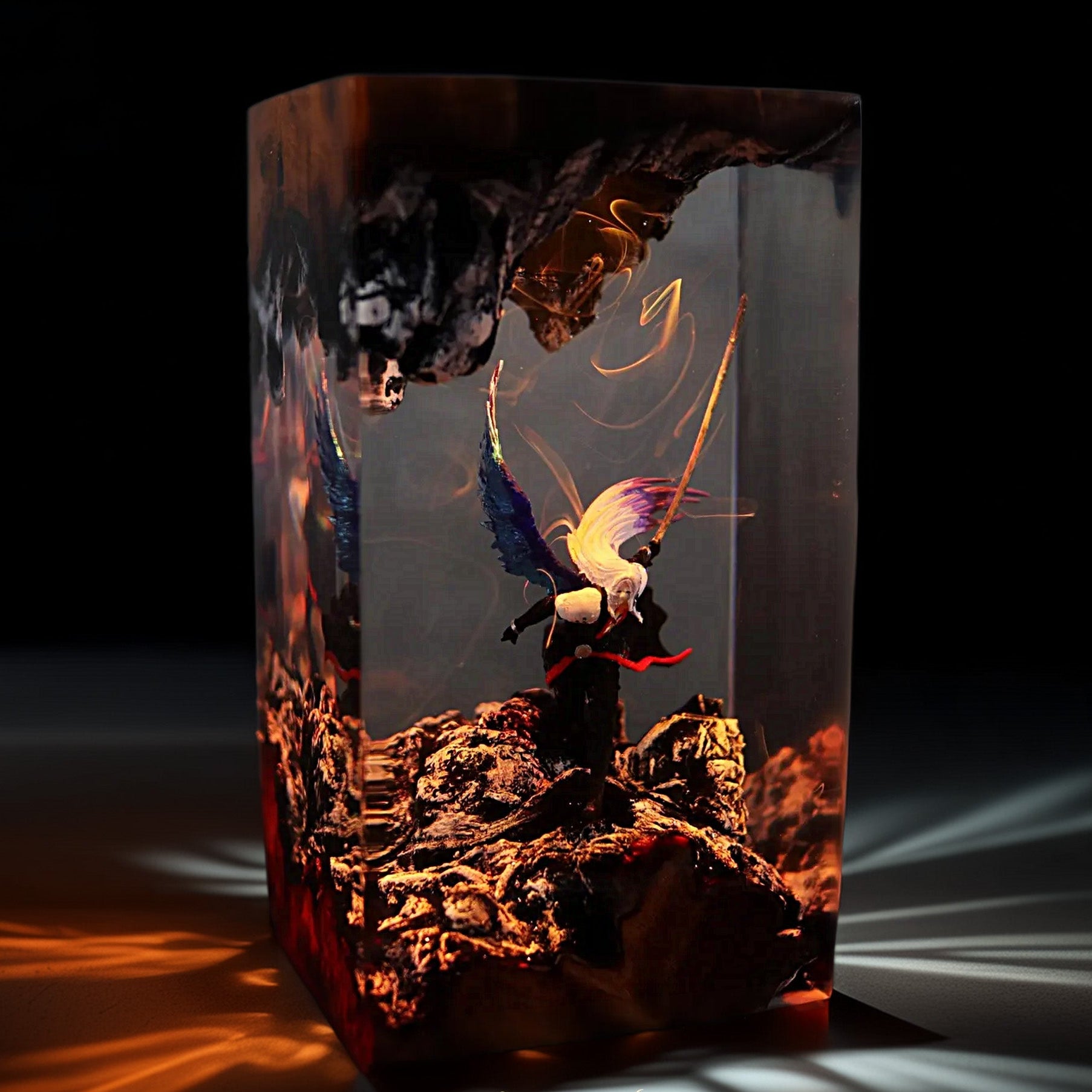 Silver-Haired Swordsman Resin Lamp