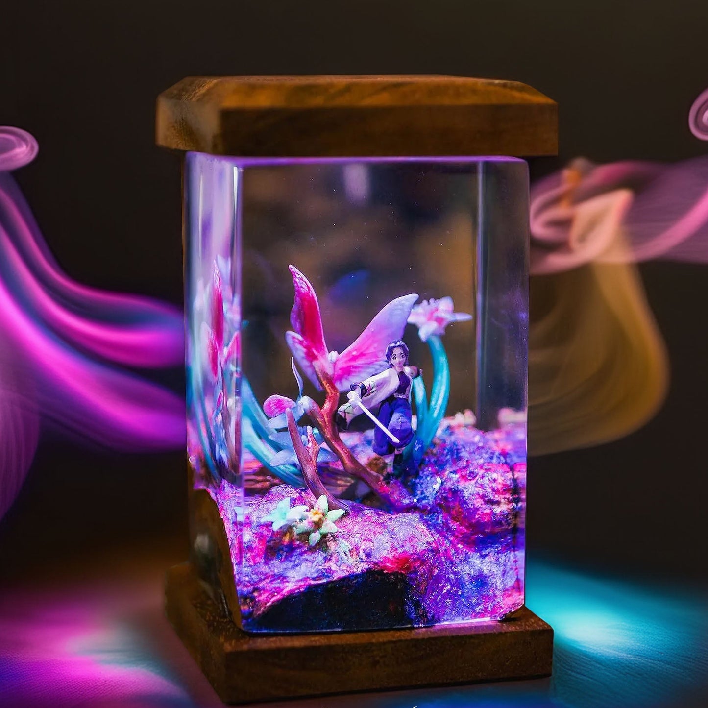 Insect Pillar Butterfly Resin Lamp 2