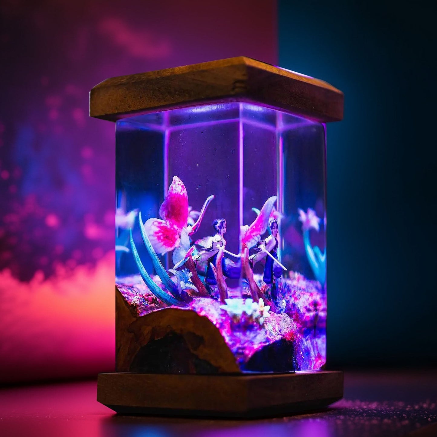 Insect Pillar Butterfly Resin Lamp 2