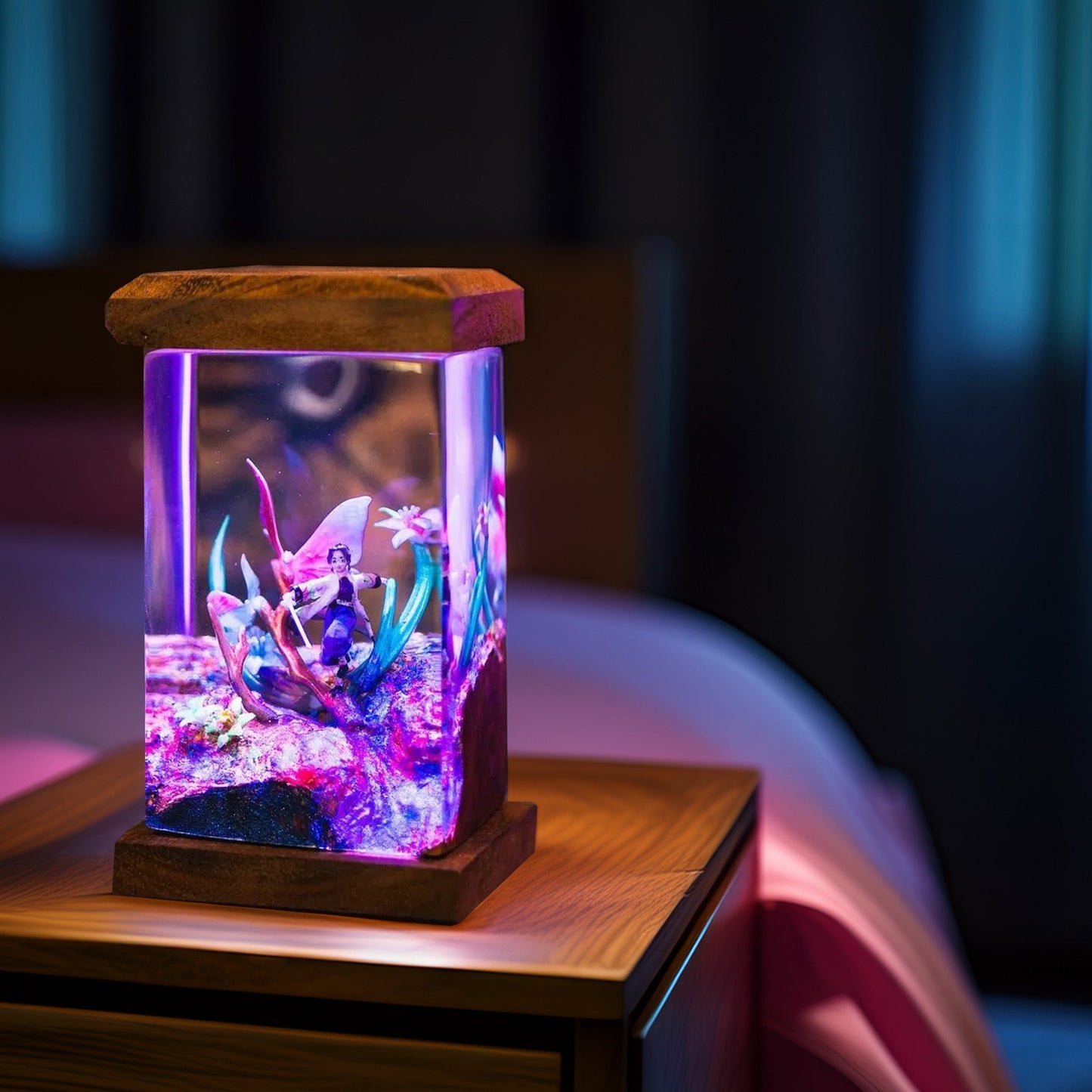 Insect Pillar Butterfly Resin Lamp 2