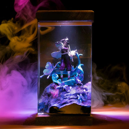 Insect Pillar Butterfly Resin Lamp 1