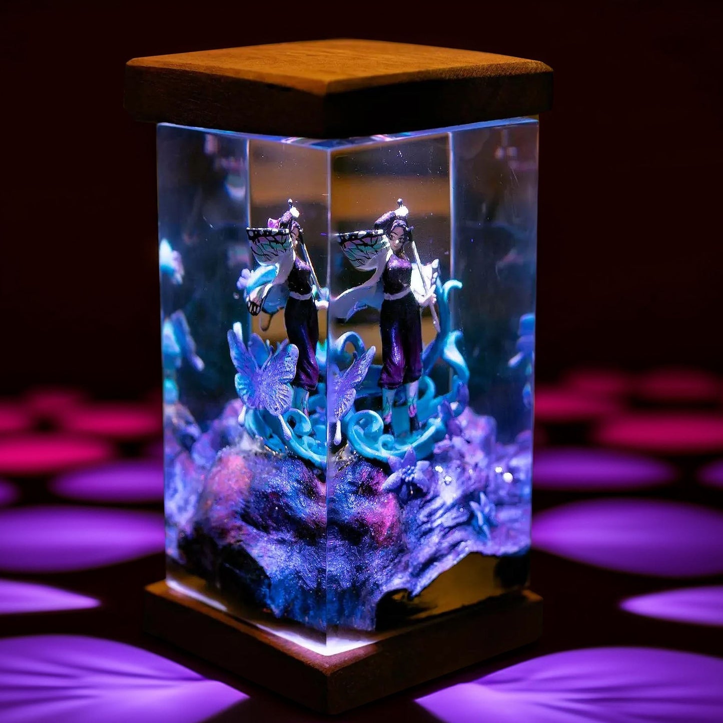 Insect Pillar Butterfly Resin Lamp 1