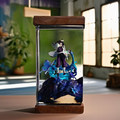 Insect Pillar Butterfly Resin Lamp 1
