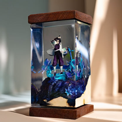 Insect Pillar Butterfly Resin Lamp 1
