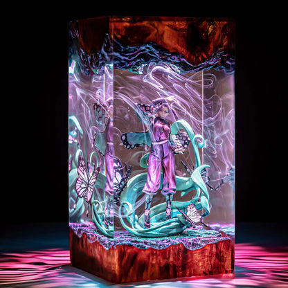Insect Pillar Butterfly Resin Lamp 1 V2