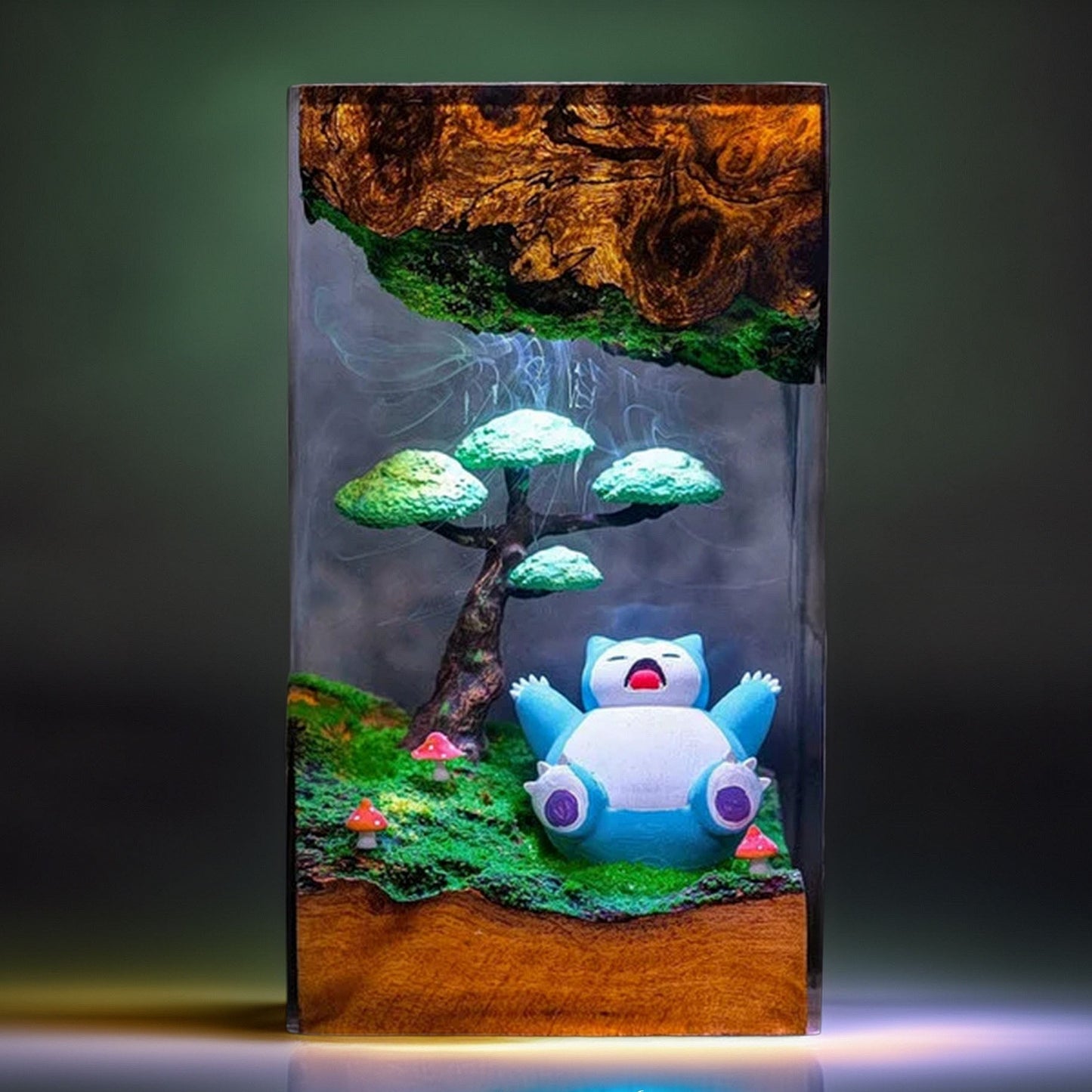 Sleeping Giant Bear Resin Lamp