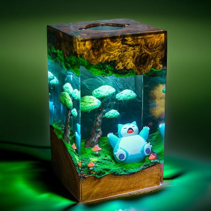 Sleeping Giant Bear Resin Lamp