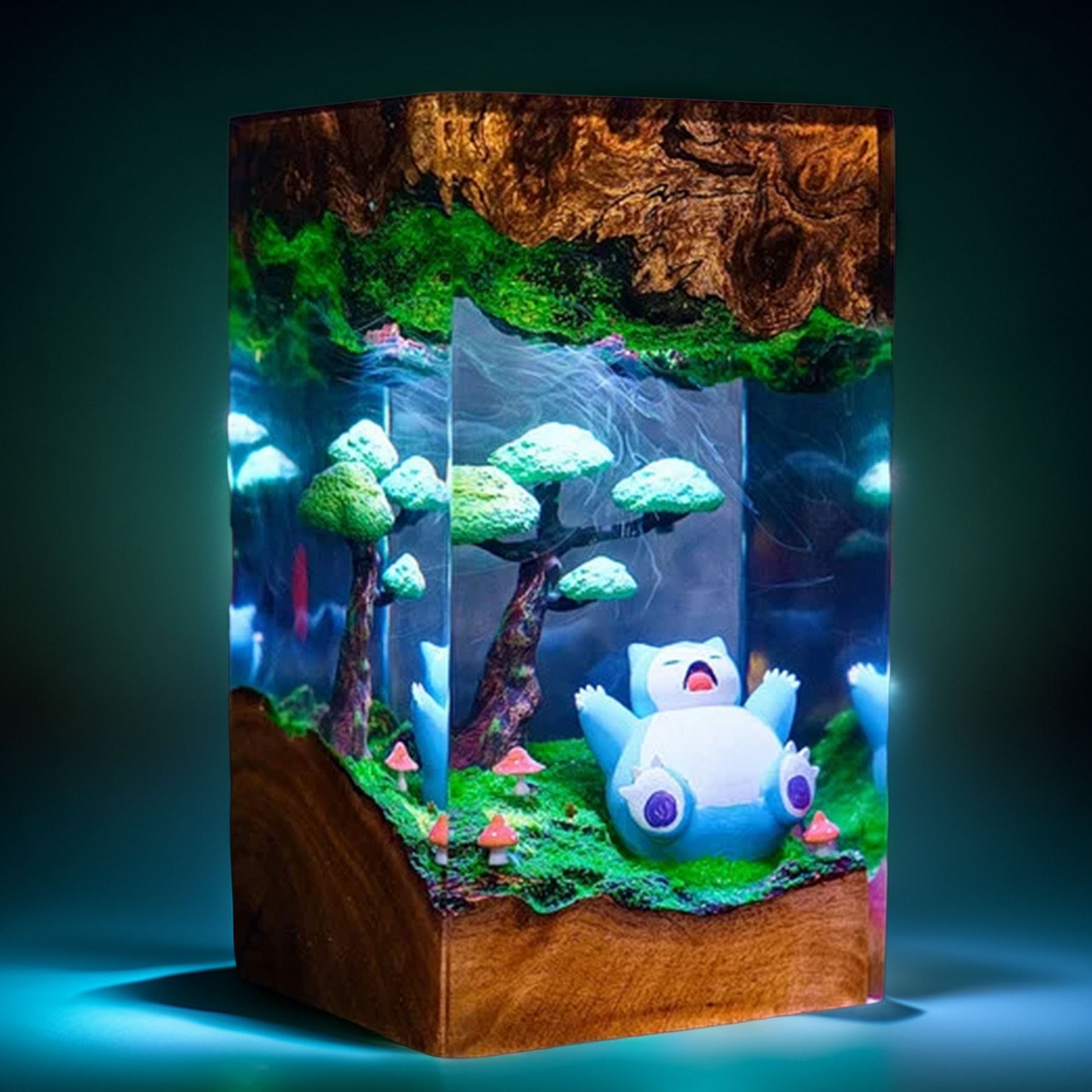 Sleeping Giant Bear Resin Lamp