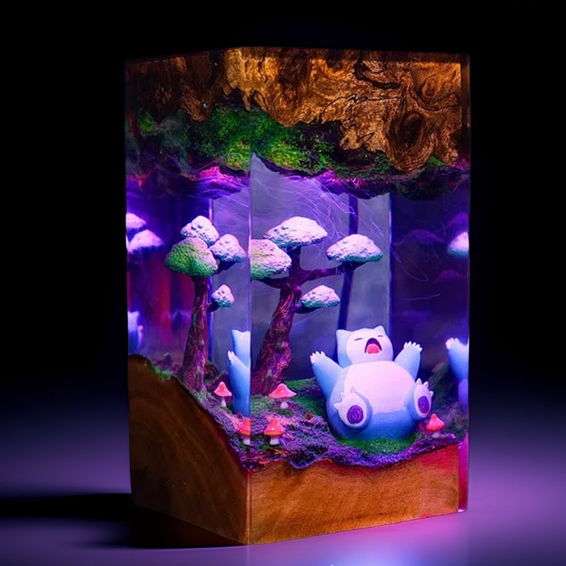 Sleeping Giant Bear Resin Lamp