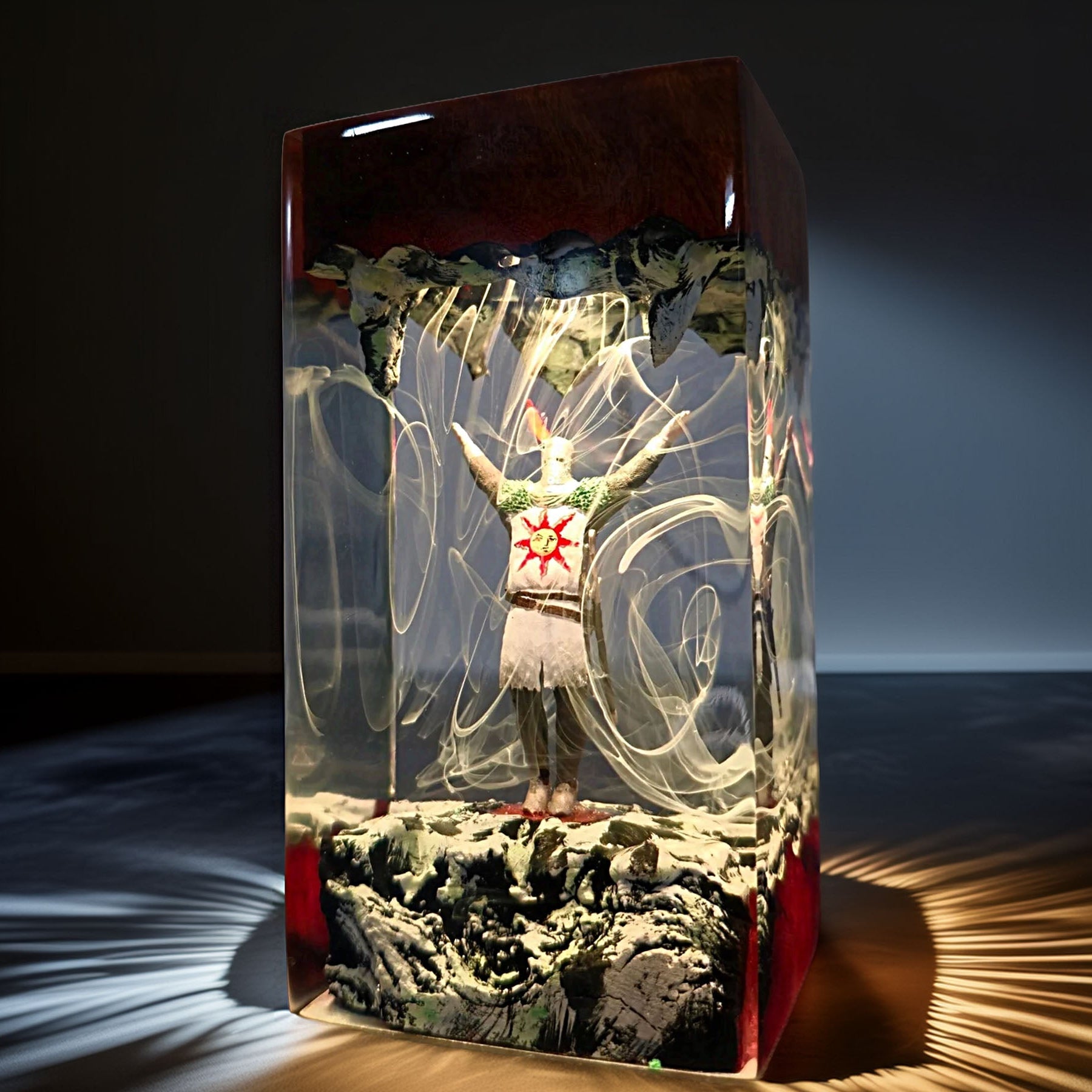 Sun Praising Knight Resin Lamp