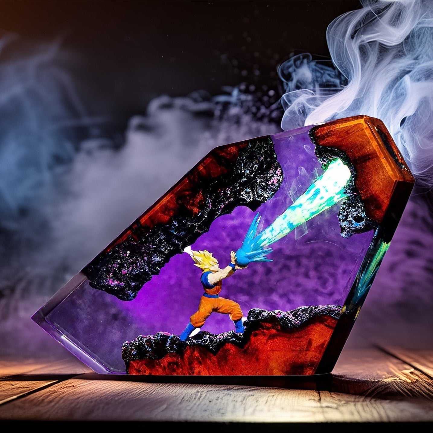 Energy Blast Warrior Resin Lamp