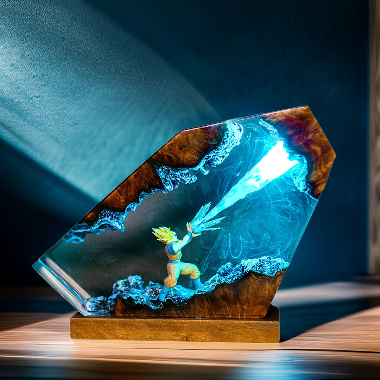 Energy Blast Warrior Resin Lamp