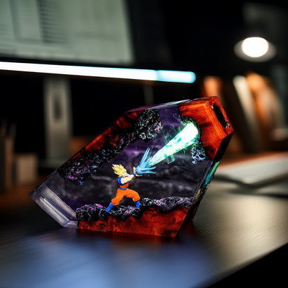Energy Blast Warrior Resin Lamp