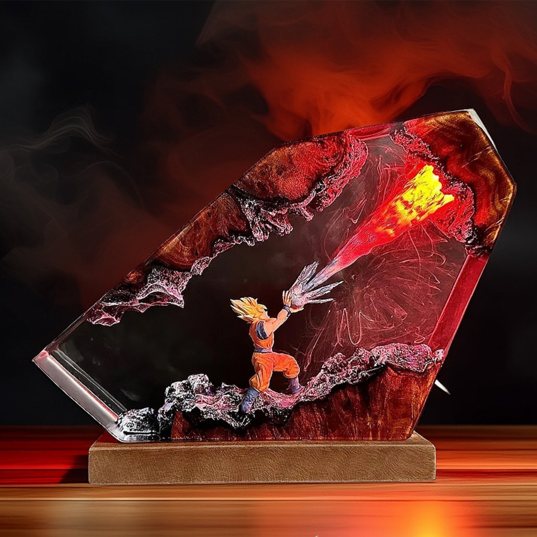 Energy Blast Warrior Resin Lamp