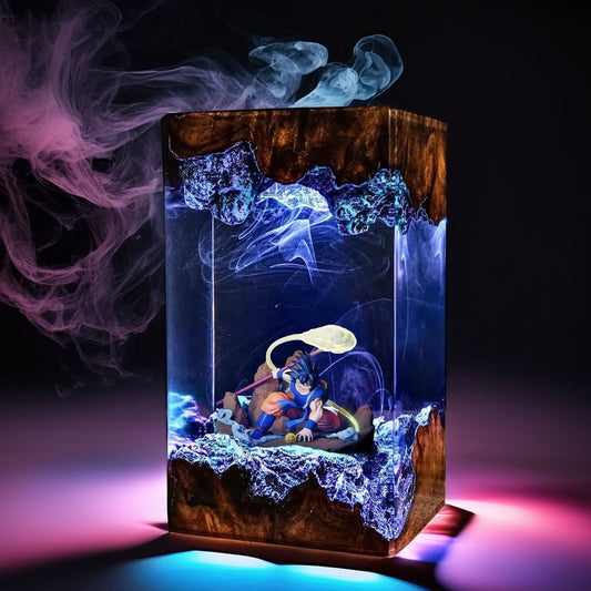 Cosmic Warrior Resin Lamp